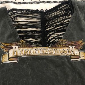 Reworked true vintage Harley Davidson shirt